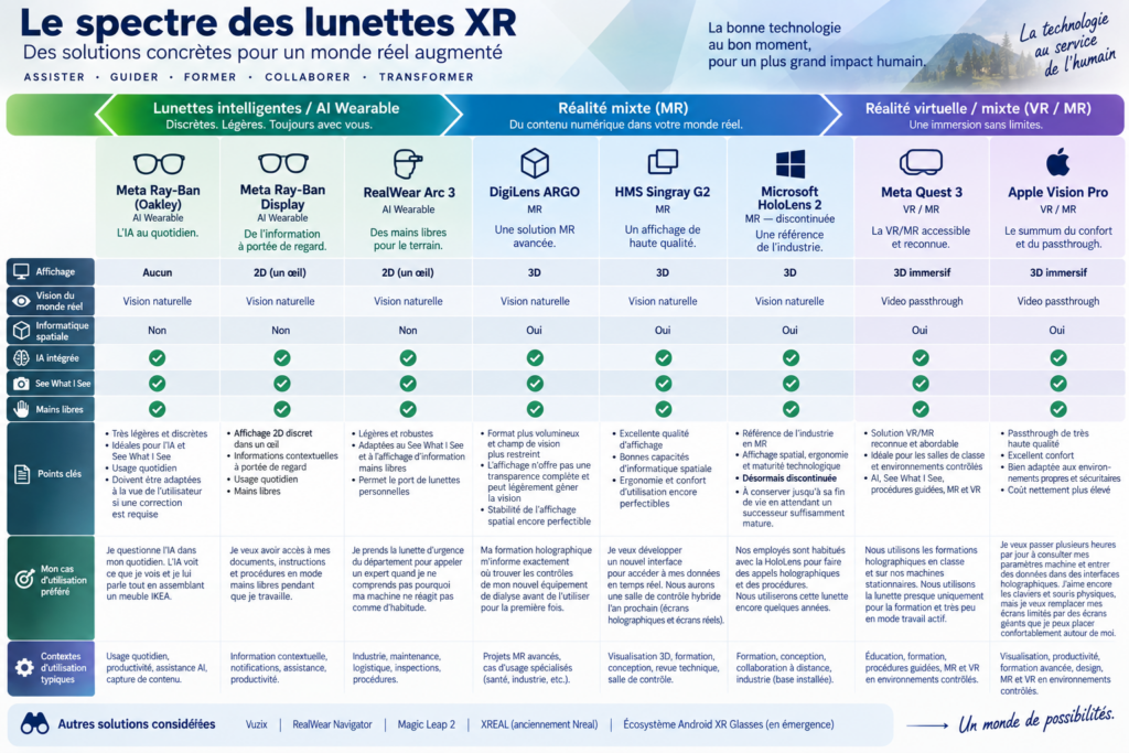Choisir un appareil XR en 2026.